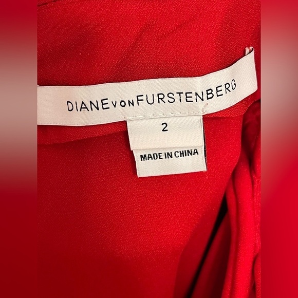 Diane von Furstenberg red maxi silk dress backless - Picture 4 of 6